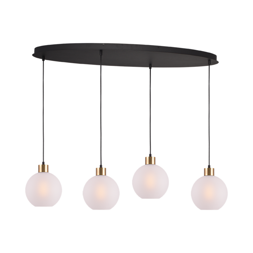 Lazise fehér üveg függőlámpa arany foglalattal