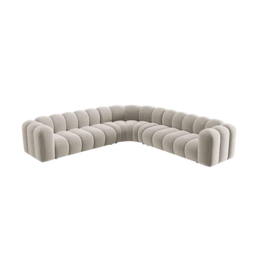 Lupine right-hand velvet corner sofa 288x175