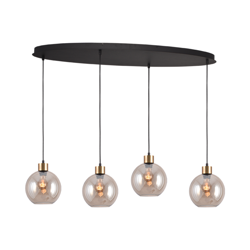 Lazise arany üveg függőlámpa arany foglalattal