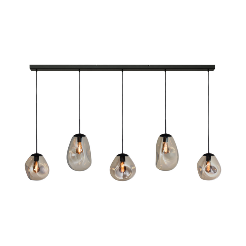 Lava 5 izzós arany üveg függőlámpa