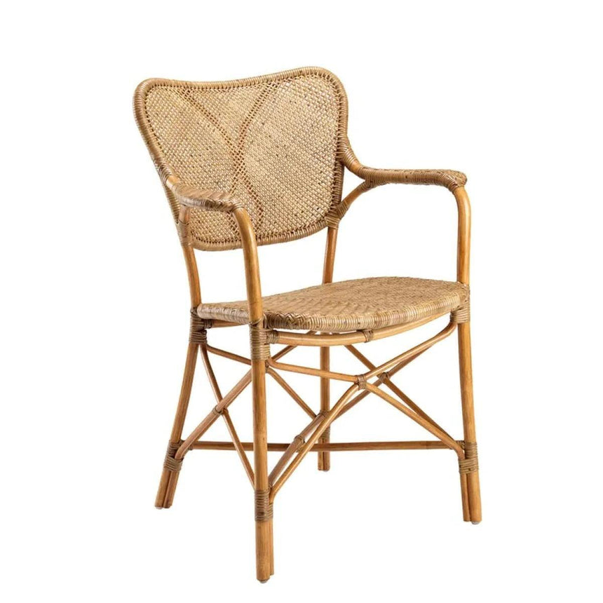 Colony rattan chair with armrests