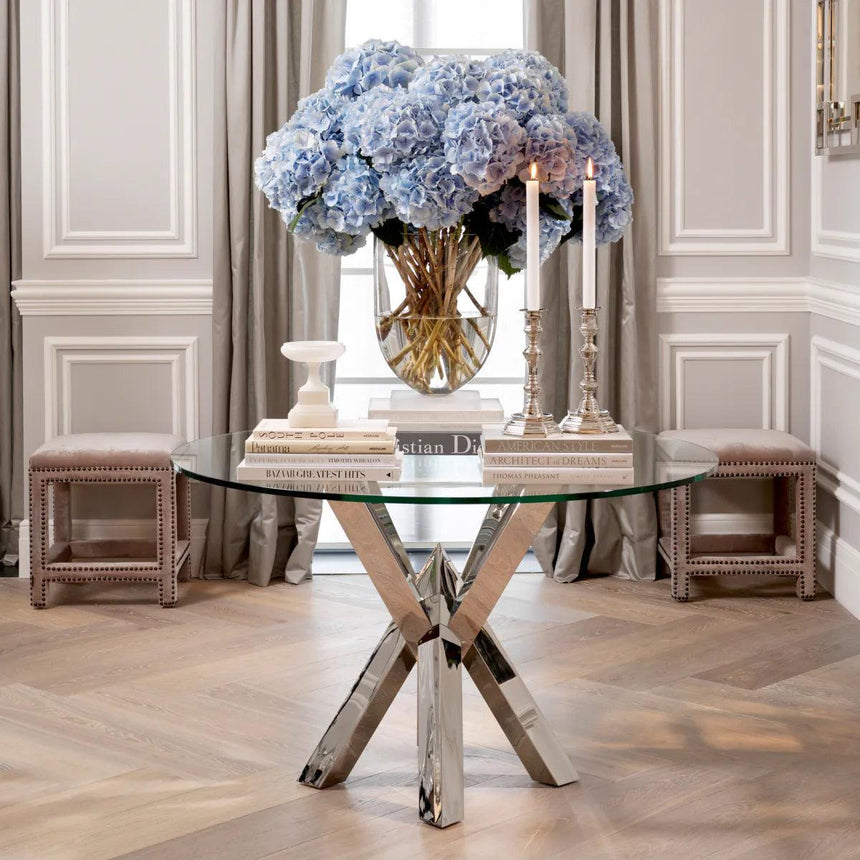 Triumph glass dining table
