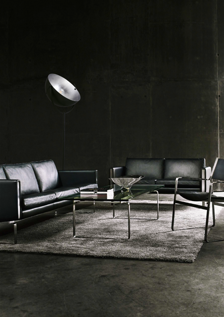 Larino metal floor lamp with silver interior 180