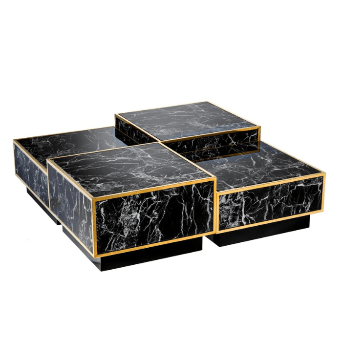 Concordia marble-effect coffee table set
