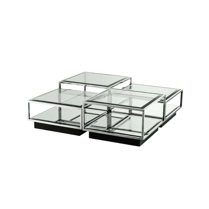 Tortona glass coffee table set