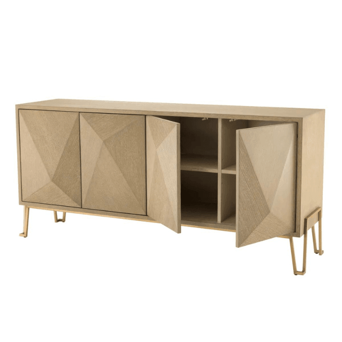 Highland wooden cabinet with brass legs