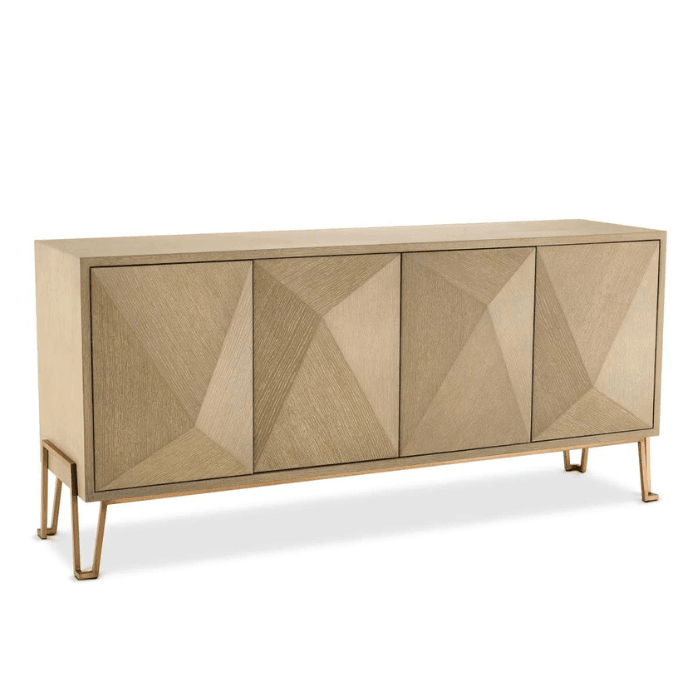 Highland wooden cabinet with brass legs