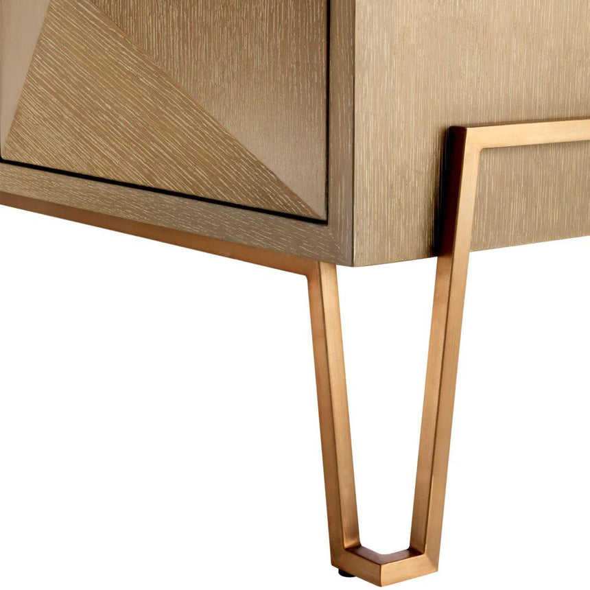 Highland wooden cabinet with brass legs