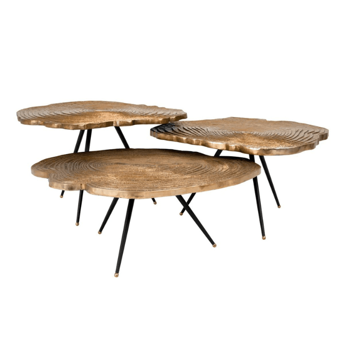 Quercus metal coffee table set
