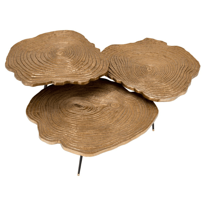 Quercus metal coffee table set
