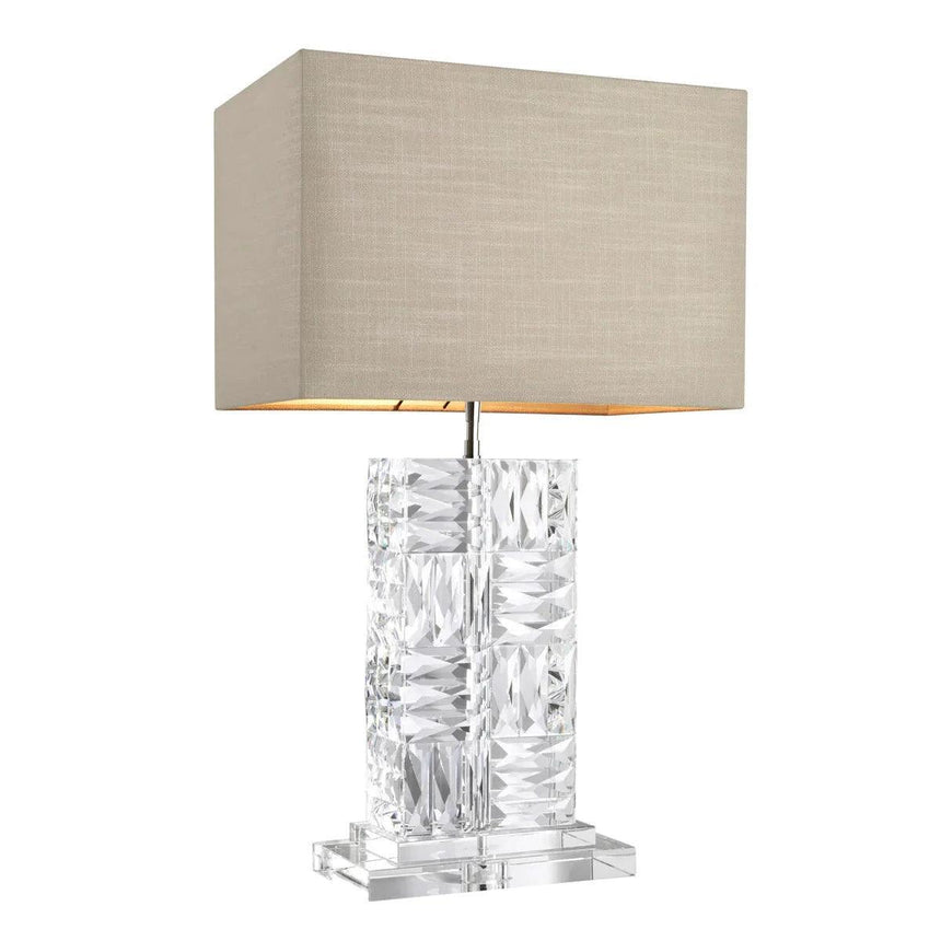 Contemporary crystal table lamp