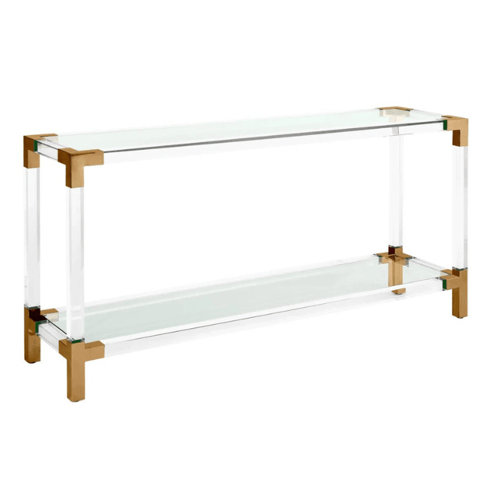 Royalton glass console table