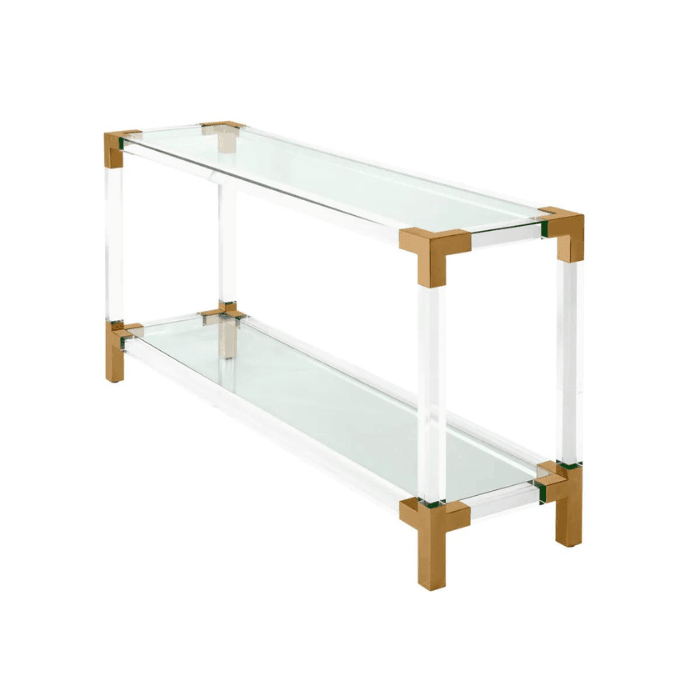 Royalton glass console table