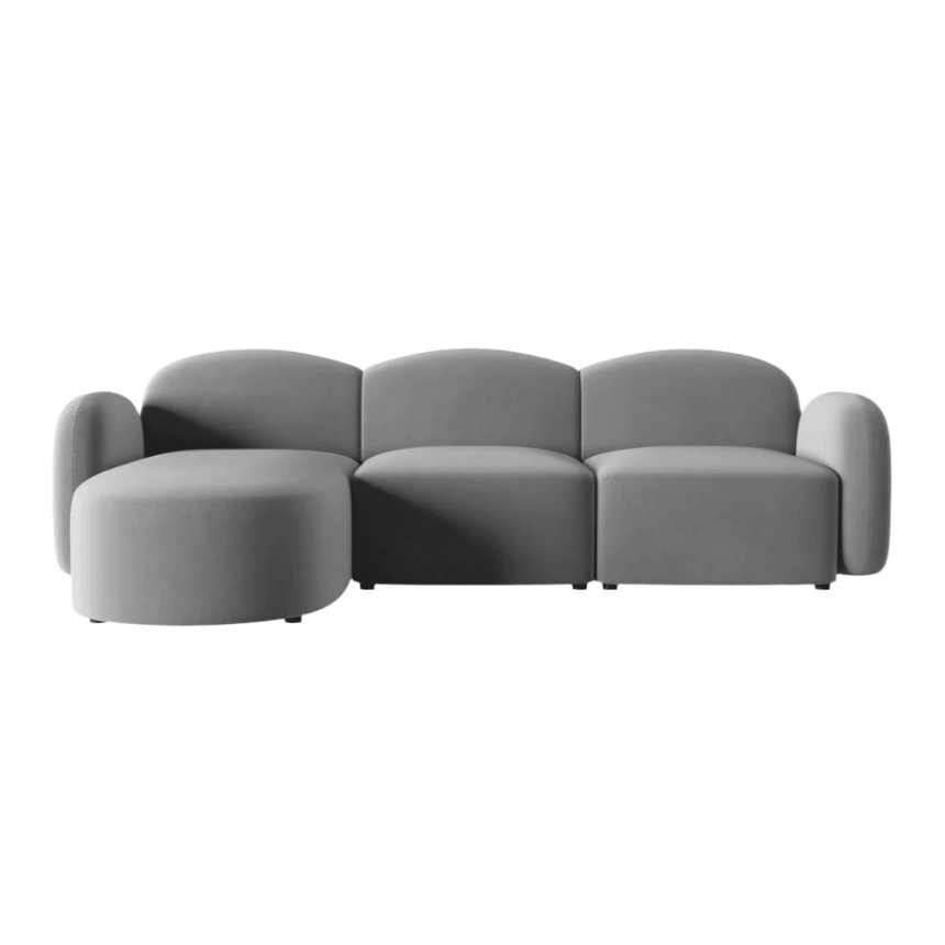 Blair left-hand velvet corner sofa 274x167
