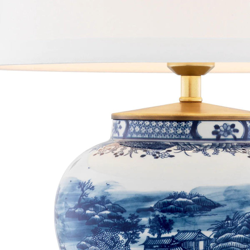 Chinese Blue porcelain table lamp