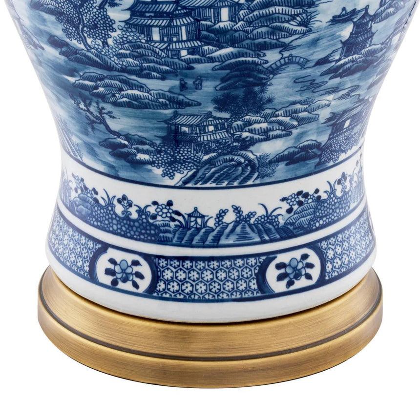 Chinese Blue porcelain table lamp