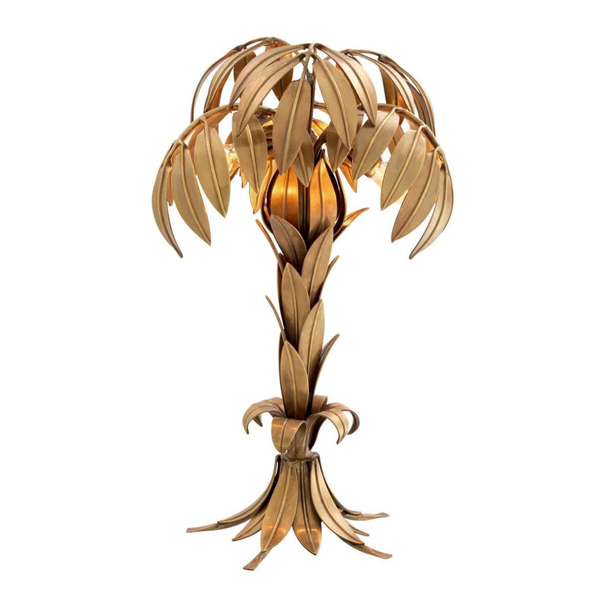 Hollywood Palm metal table lamp