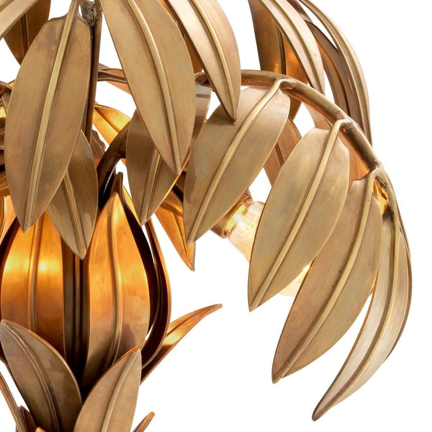 Hollywood Palm metal table lamp