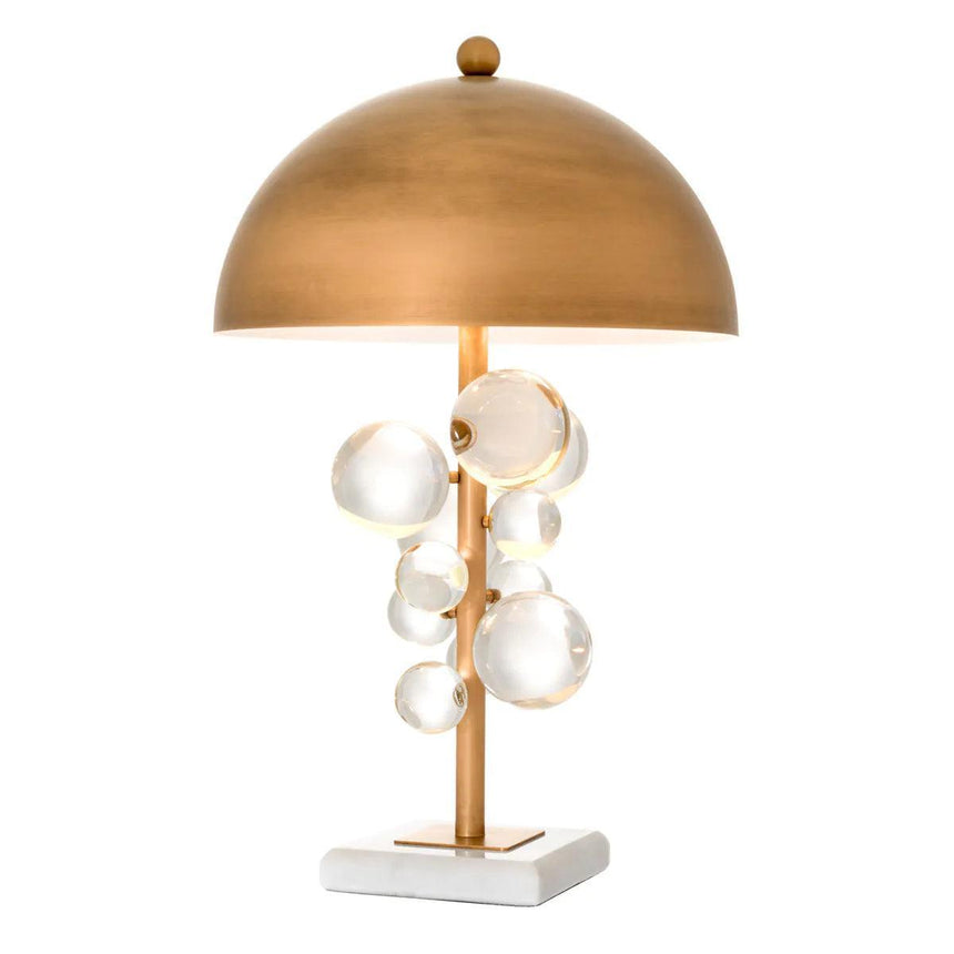 Floral glass table lamp