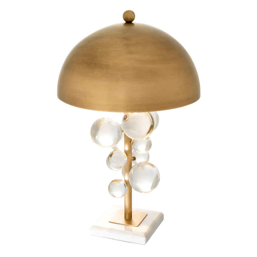 Floral glass table lamp