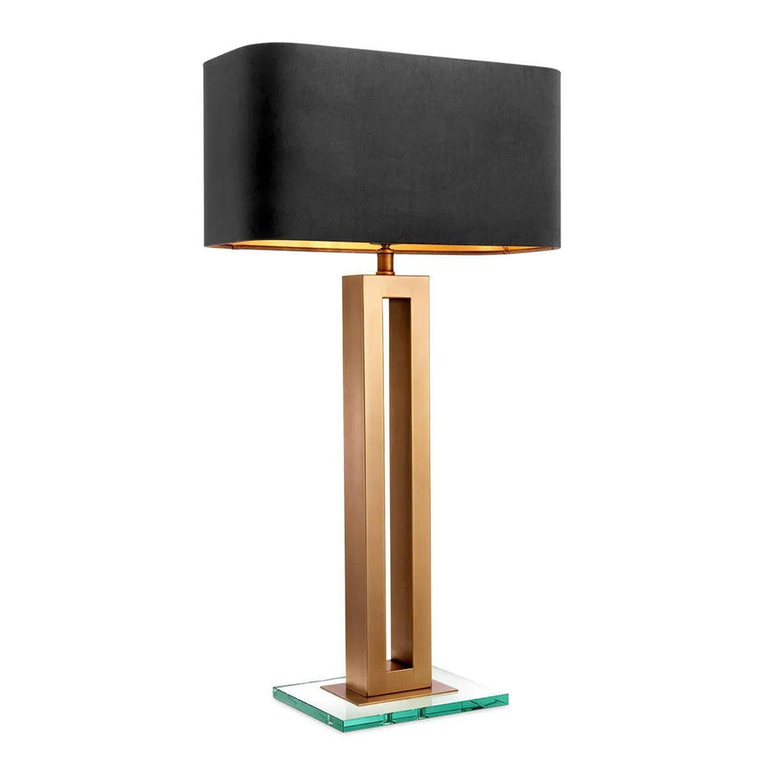Cadogan velvet table lamp