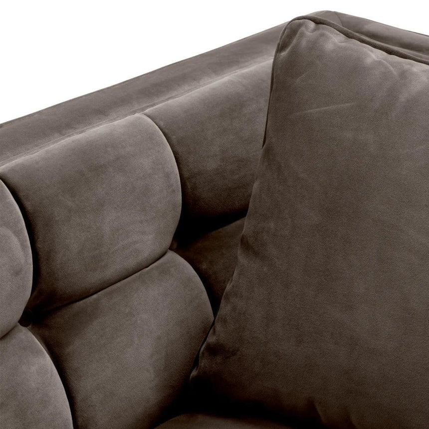 Sienna bársony fotel sárgaréz lábbal