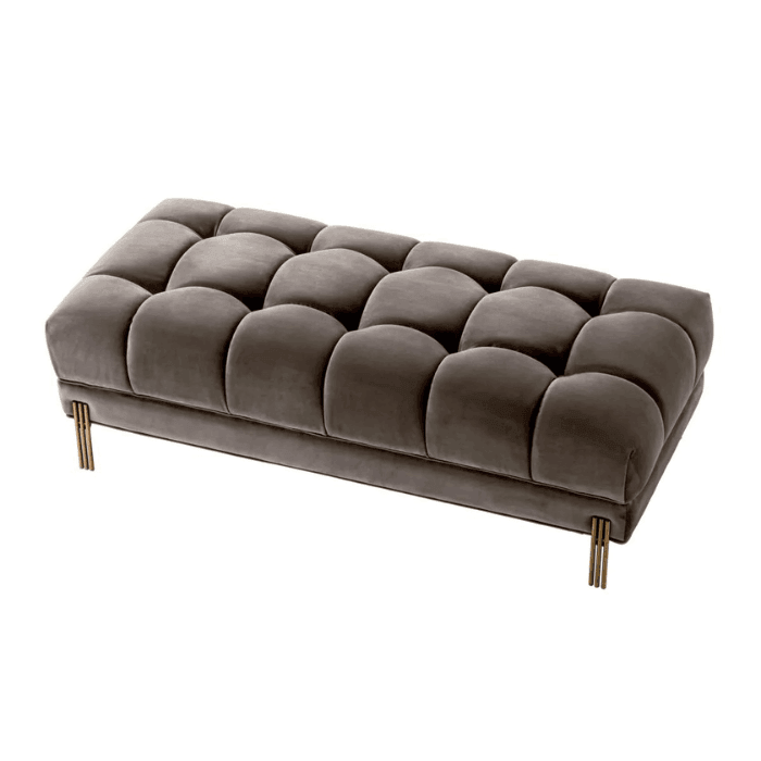 Sienna bársony pad sárgaréz lábbal - Dutch Home