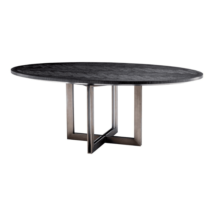 Melchior wooden dining table with bronze legs 200x120
