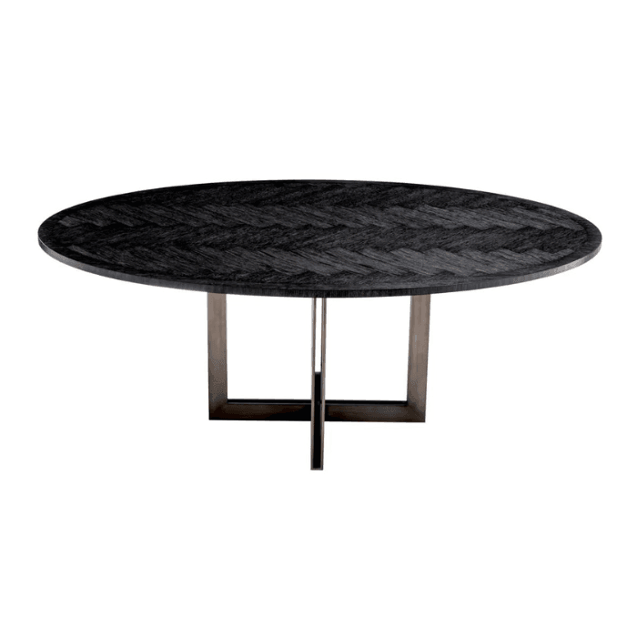 Melchior wooden dining table with bronze legs 200x120