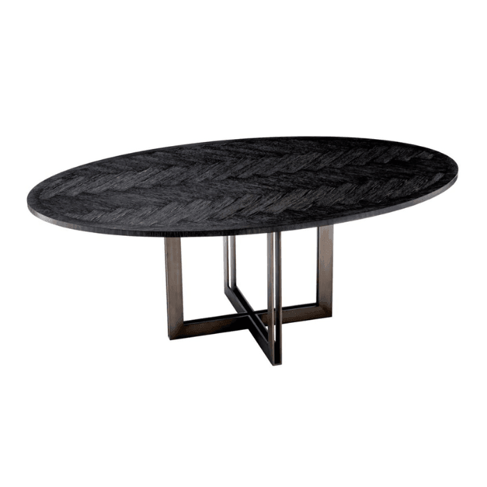 Melchior wooden dining table with bronze legs 200x120