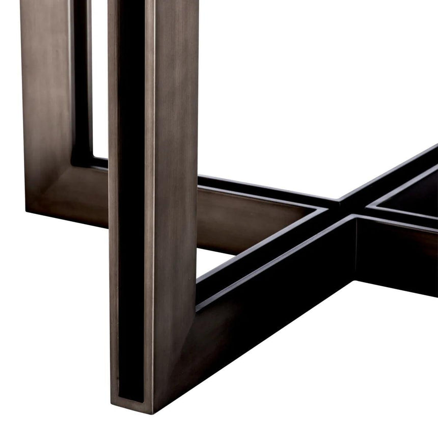 Melchior wooden dining table with bronze legs 200x120