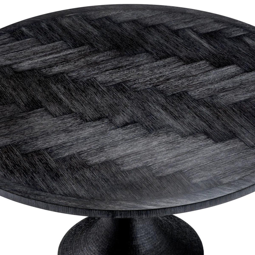 Melchior wooden dining table with black legs Ø140