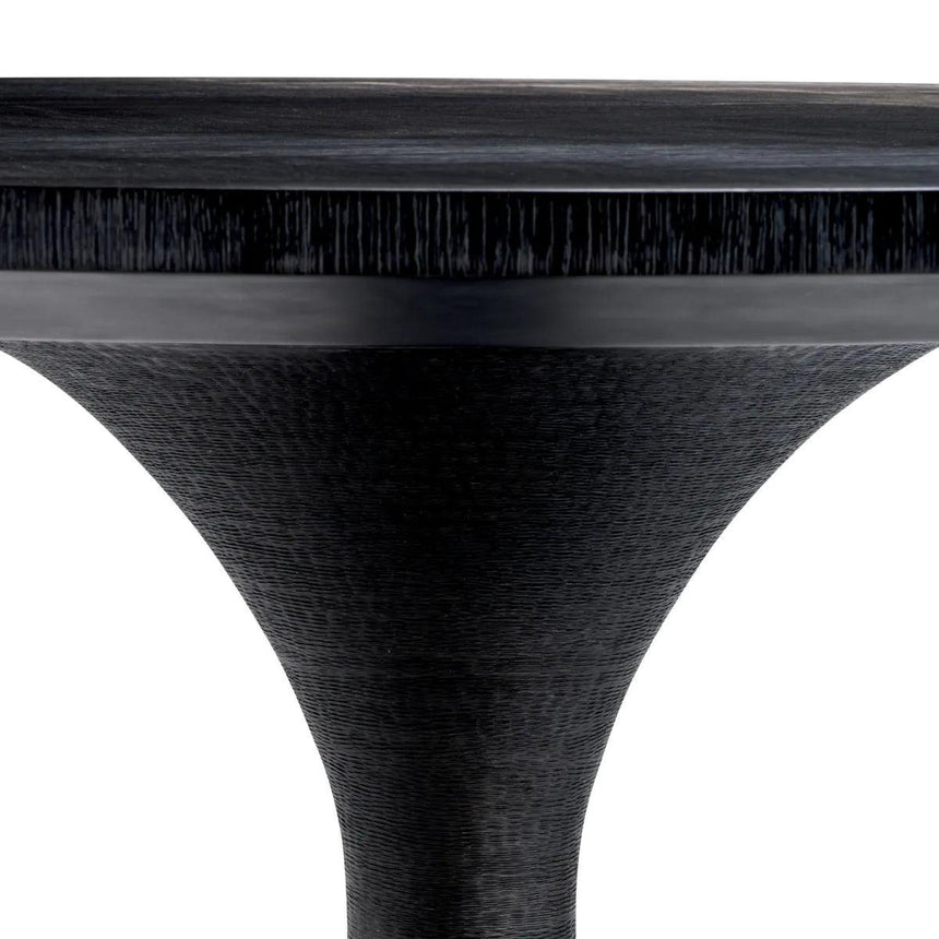 Melchior wooden dining table with black legs Ø140