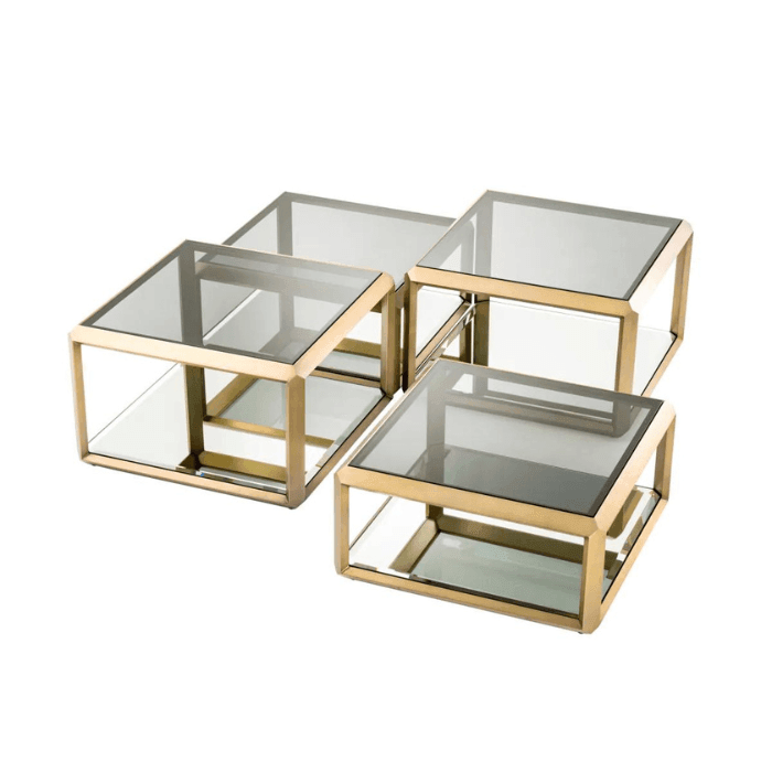Callum smoked glass coffee table set