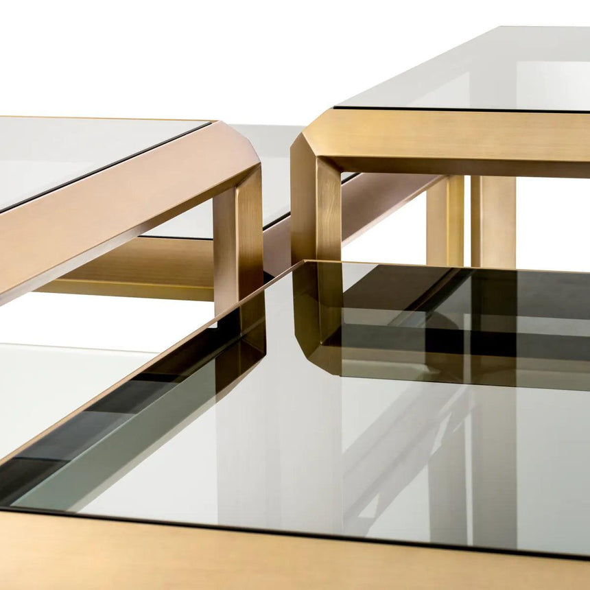 Callum smoked glass coffee table set