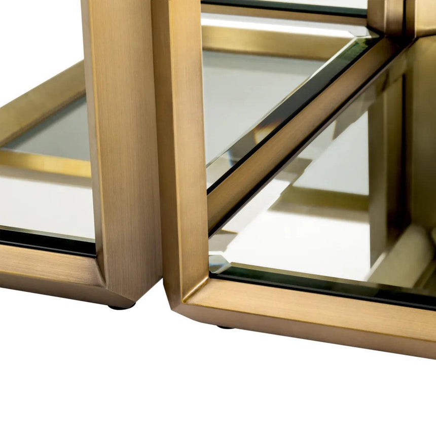 Callum smoked glass coffee table set