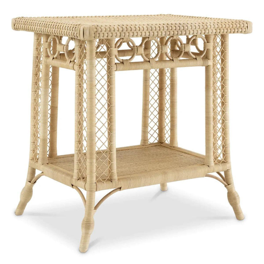 Saba rattan lerakóasztal 75x55