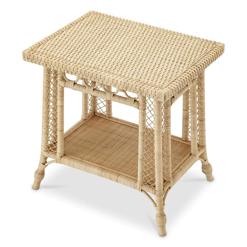 Saba rattan lerakóasztal 75x55