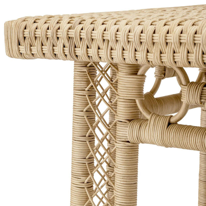 Saba rattan lerakóasztal 75x55