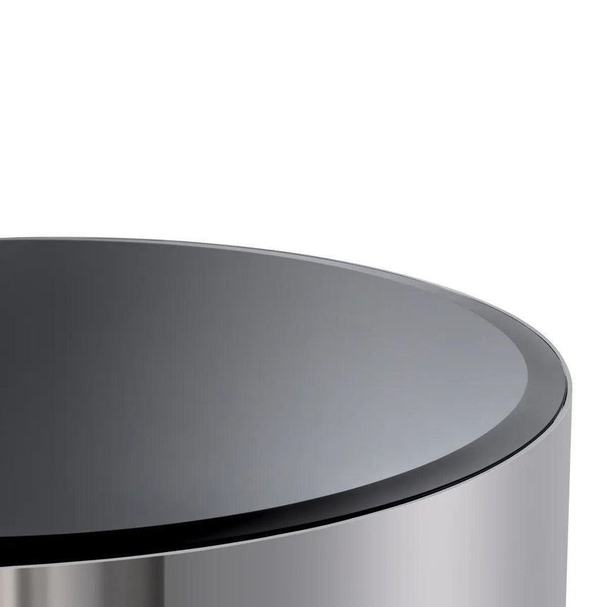 Piemonte glass coffee table set with silver legs