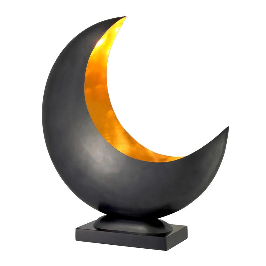 Half Moon metal table lamp