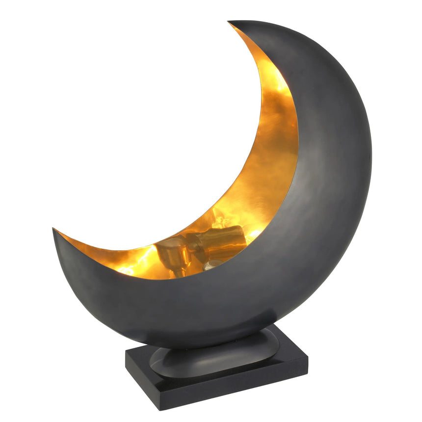 Half Moon metal table lamp