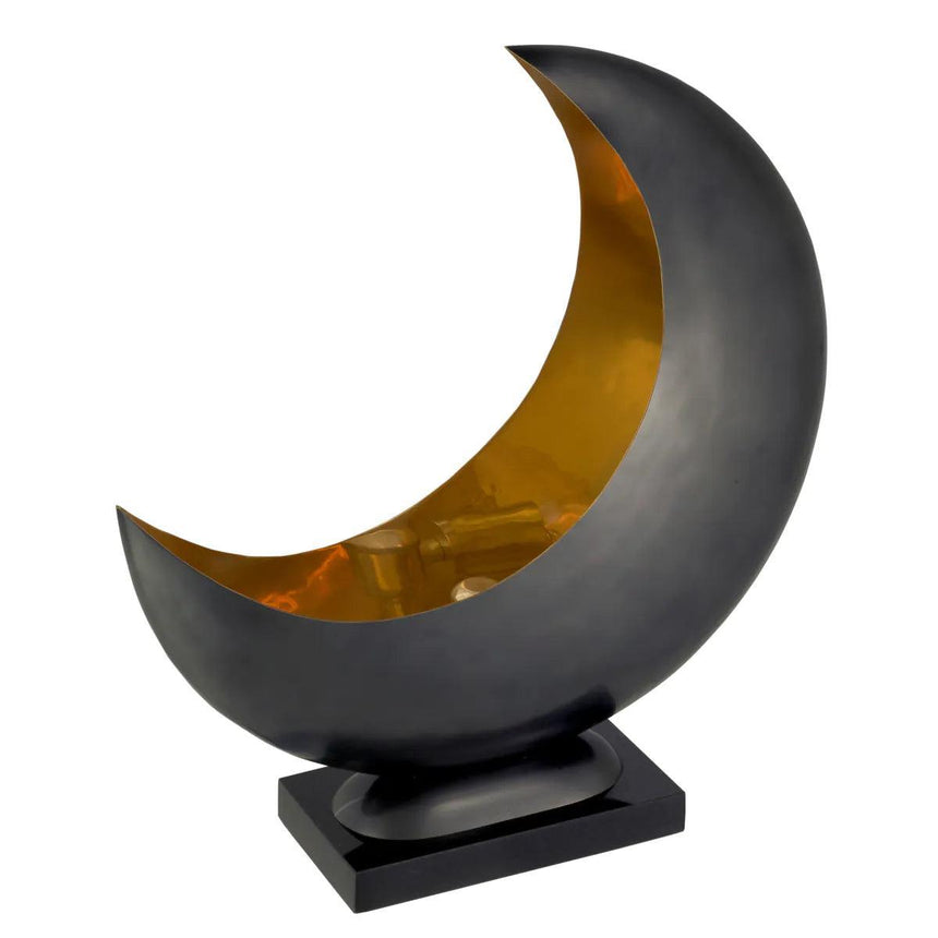Half Moon metal table lamp