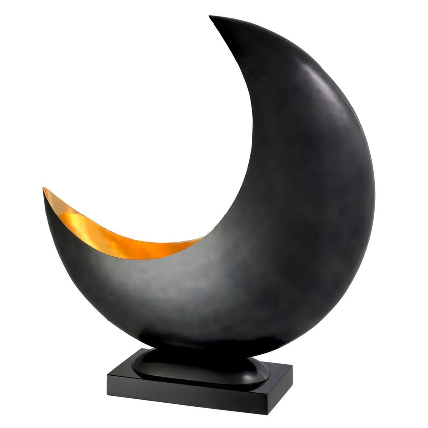 Half Moon metal table lamp