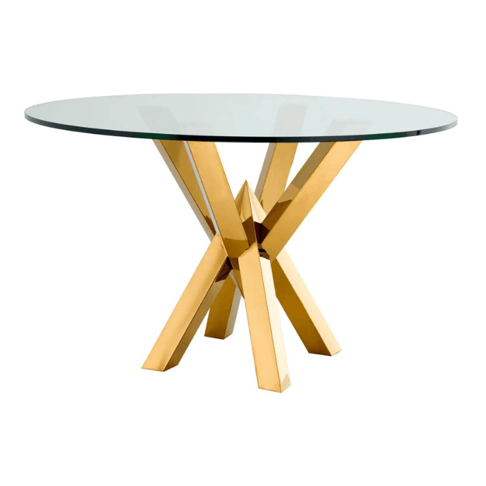 Triumph glass dining table