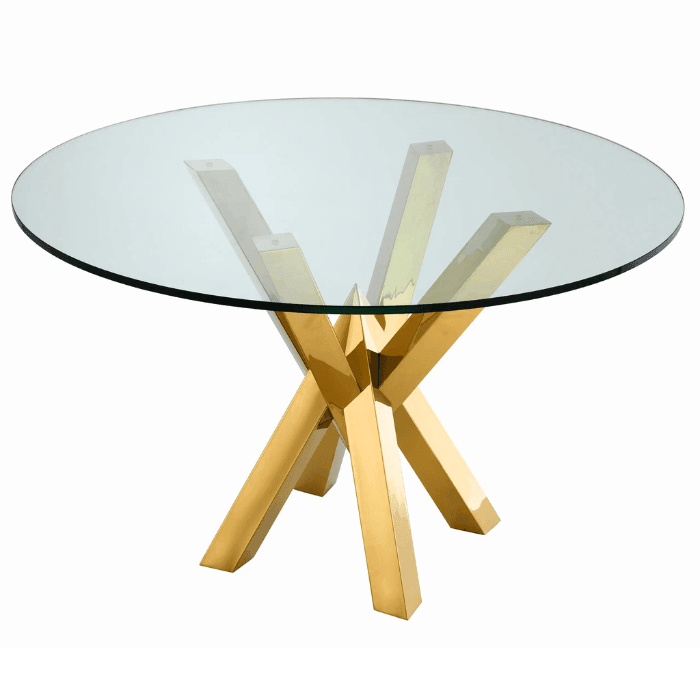 Triumph glass dining table