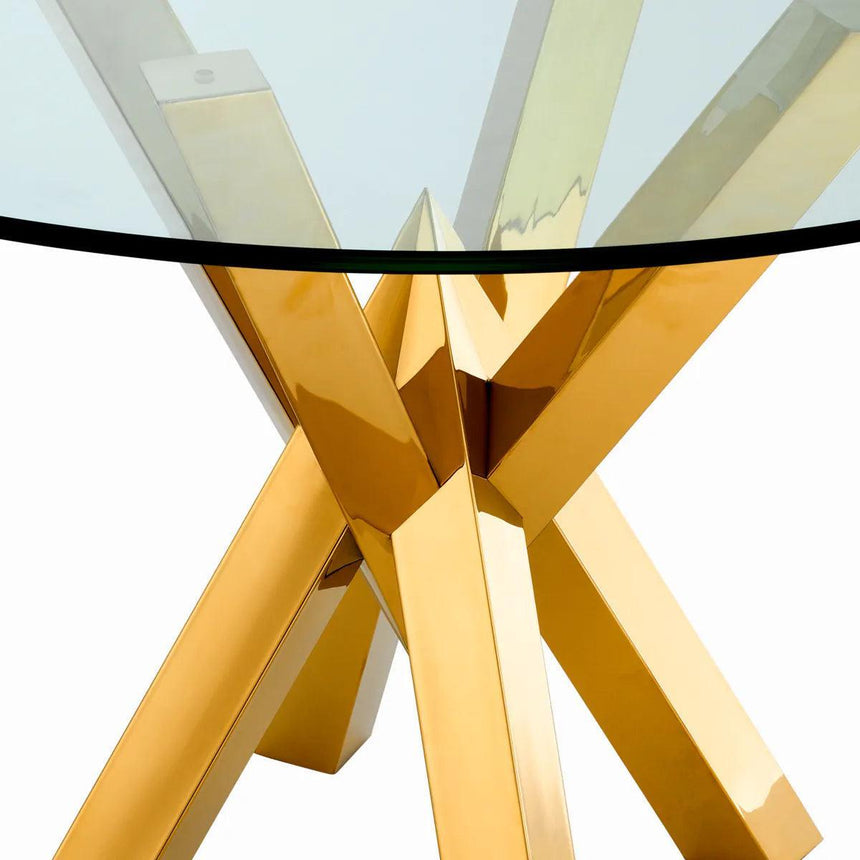 Triumph glass dining table