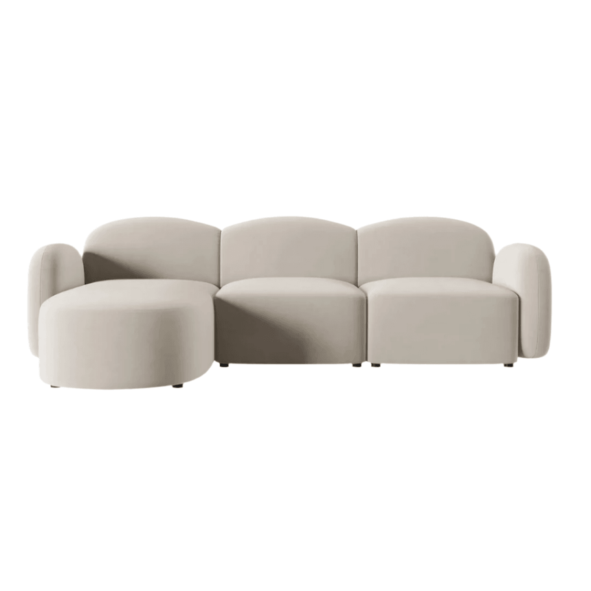 Blair left-hand velvet corner sofa 274x167