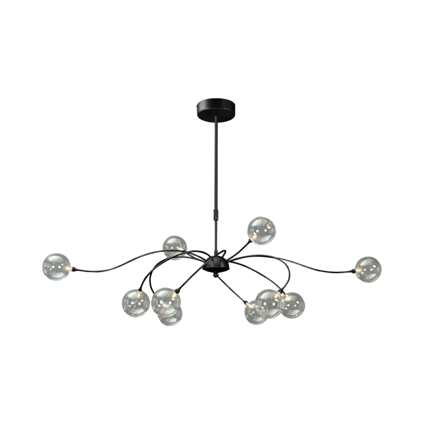 Molto üveg fekete függőlámpa