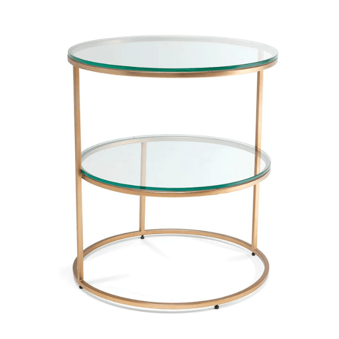 Circles glass side table